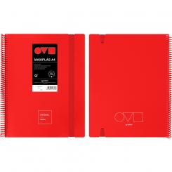 Grafoplás Carpeta de fundas MAXIPLAS 20F A4 UNEQUAL MINIMAL Rojo