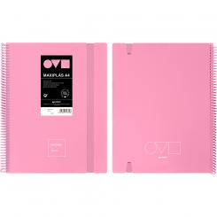 Grafoplás Carpeta de fundas MAXIPLAS 20F A4 UNEQUAL MINIMAL Rosa