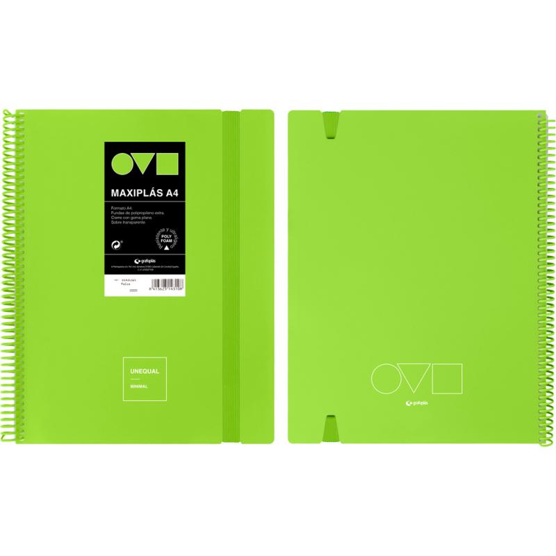 grafoplas-carpeta-de-fundas-maxiplas-20f-a4-unequal-minimal-verde