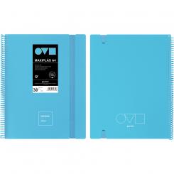 Grafoplás Carpeta de fundas MAXIPLAS 30F A4 UNEQUAL MINIMAL Azul Pastel