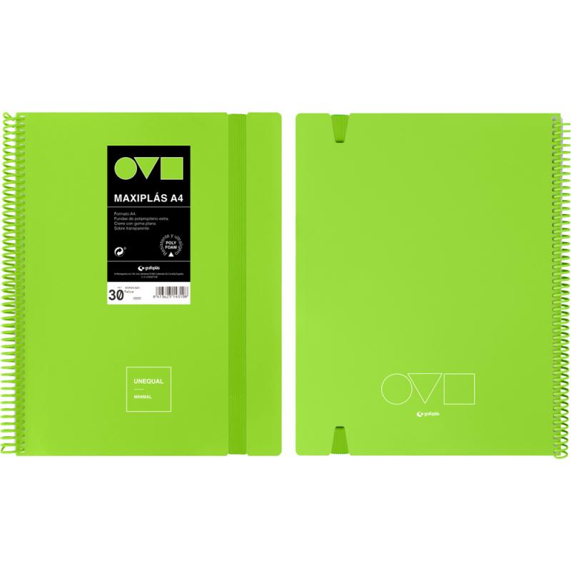 grafoplas-carpeta-de-fundas-maxiplas-30f-a4-unequal-minimal-verde-claro
