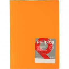 GRAFOPLÁS Carpeta de fundas POLIPLAS 30 Fundas  Folio Naranja