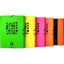 GRAFOPLÁS Carpeta de gomas con 3 Solapas For. B&B23 Fluor Surtido