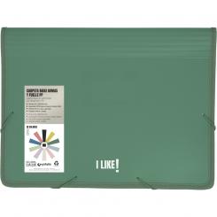 GRAFOPLÁS Carpeta Maxi PP Gomas  Fuelle Like3 Verde Oscuro