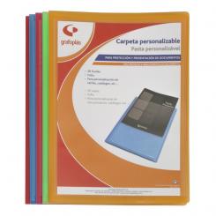 Grafoplas carpeta Poliplas 10 Fundas Pers.Transl.azul