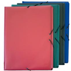 Grafoplas Carpeta de gomas Cuarto  Solapas azul