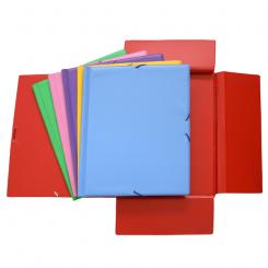 Grafoplas Carpeta de gomas Folio PVC Solapas azul claro