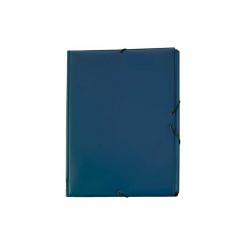 Grafoplas Carpeta de gomas Folio Solapas azul