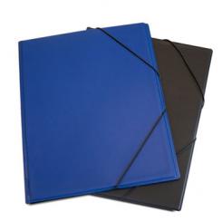 Grafoplas Carpeta de gomas PVC Folio Solapas negro