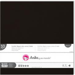 Grafoplas ANITA Y SU MUNDO Carton 2MM Negro    2 Caras 12X12