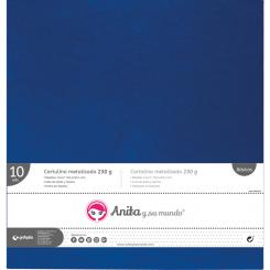 Grafoplas ANITA Y SU MUNDO Cartulina 230G Metal Azul 12X12