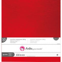 Grafoplas ANITA Y SU MUNDO Cartulina 230G Metal Rojo 12X12