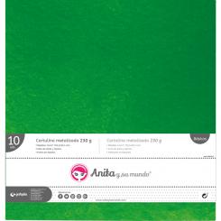 Grafoplas ANITA Y SU MUNDO Cartulina 230G Metal Verde 12X12