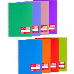 Grafoplas Libreta Cuaderno espiral A5 PP 80H 90G Blanco Pl Azul lavanda