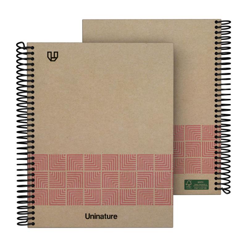 GRAFOPLÁS Cuaderno de espiral cuadriculado For.A5 80H 90G 4X4 Uninat.Rosa