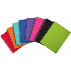 Grafoplas Libreta Cuaderno espiral Forrado A4 Cuadriculado 5 90G 100H Unequal Verde