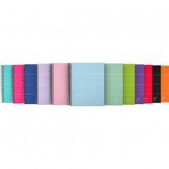 Grafoplas Libreta Cuaderno espiral Forrado A4 Cuadriculado 5 90G 100H Unequal azul Claro
