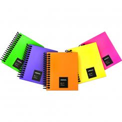Grafoplas Libreta Cuaderno espiral Forrado A7 Cuadriculado 5 70G Unequal Fluor fucsia