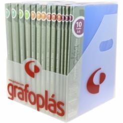 GRAFOPLÁS Expositor C/20 Carpetas de fundas A4 Elite