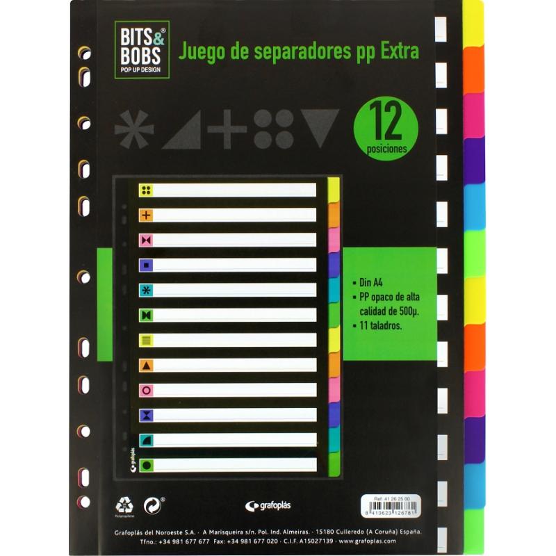 grafoplas-juego-separador-a4-12pos05-b&b-fluor
