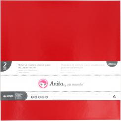 Grafoplas Pack 2  Material Vinil Charol Encuadernar Rojo