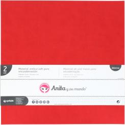 Grafoplas Pack 2  Material Vinil Soft Encuadernar Rojo