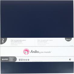 Grafoplas Pack 2  Piel Recuperada Encuadernac.Azul