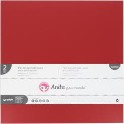 Grafoplas Pack 2  Piel Recuperada Encuadernac.Rojo