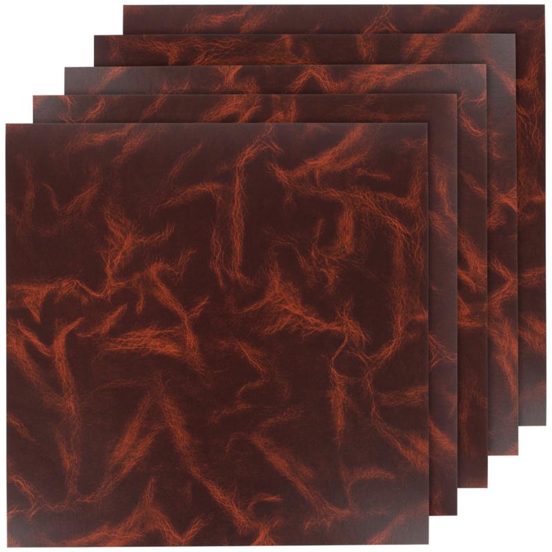 Grafoplas Pack 5 Material Vinil Marmol Encuadernar Marron.Gris