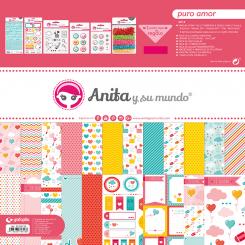 Grafoplas Pack 5  Papel Tarjetas Grandes Puro Amor