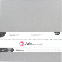 Grafoplas Pack 5 Telas Color  Encuadernac.Gris Clr