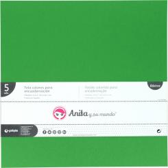 Grafoplas Pack 5 Telas Color Encuadernacion Verde