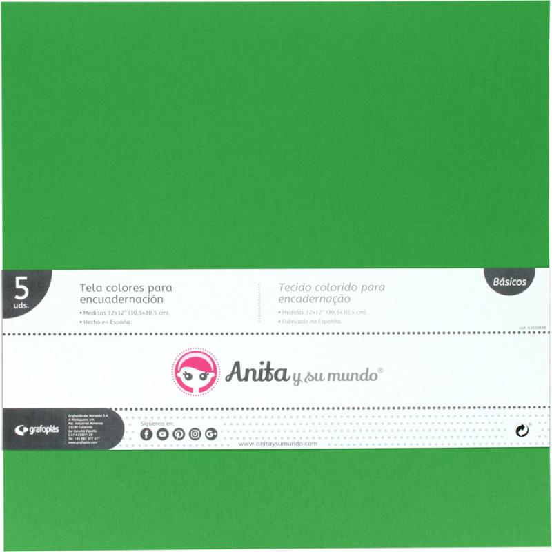 grafoplas-pack-5-telas-color-encuadernacion-verde