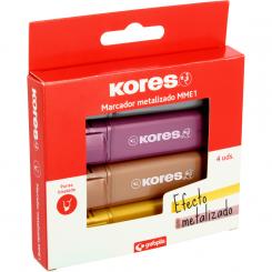KORES Pack4 Marcador Metal MME1 Punta Biselada Sur