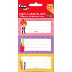 FIXO KIDS Pack 9 Etiquetas Adhesivas Libros Niña