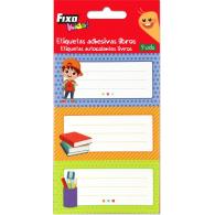 FIXO KIDS Pack 9 Etiquetas Adhesivas Libros Niño