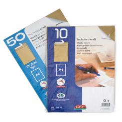 Grafoplas Paquete 10 Bolsa Kraft 162X229 90G.C5.Tira Silicona