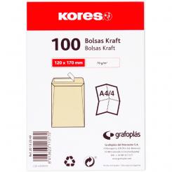 UNIPAPEL Pq.10 Bolsa Kraft Verjurado 260X360 90G Tira Silicona