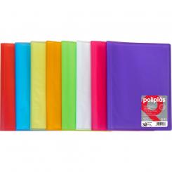 Grafoplas carpeta Poliplas 40 Fundas DIN-A4 translúcidas rojo