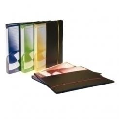Grafoplas Carpeta con fundas soldadas Poliuro Folio 100 Fundas C/Tarjetero azul