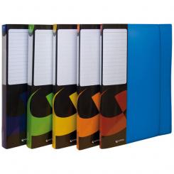 Grafoplas Carpeta con fundas soldadas Poliuro Fº 100F tranlúcida rojo C/Tarjetero