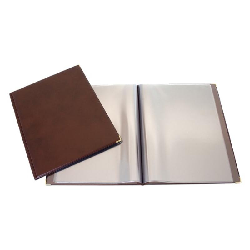 Grafoplas Porta-Menus C/ 6 Fundas Transp.Fol.negro