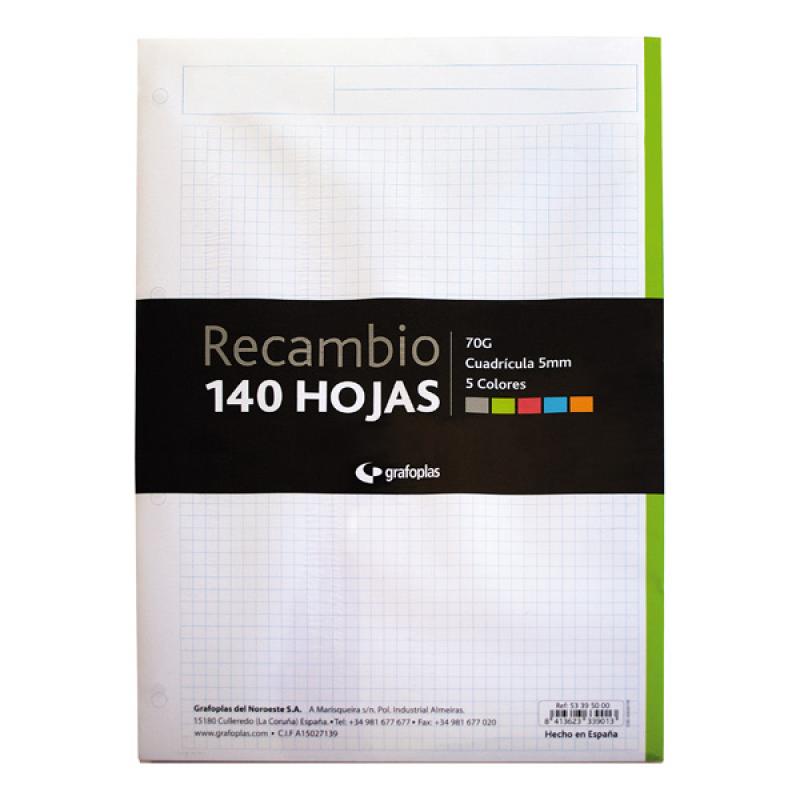 grafoplas-recambio-140h-5-col-70g-pautado