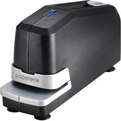 Grapadora eléctrica, con compartimiento magnético, 30 hojas, color negro