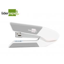 Grapadora LIDERPAPEL con regalo de extraegrapas y caja de 1000 grapas 26/6 capacidad 20h color gris