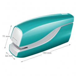 Grapadora PETRUS contactless mod. E-310, turquesa metalizado.