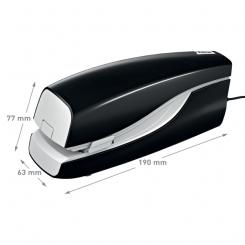 Grapadora eléctrica PETRUS mod. E-120 - grapado plano (Adaptador incluido), negro