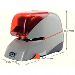 Grapadora eléctrica RAPID mod. 5080E, plata/naranja , con tecnología Flat-Clinch