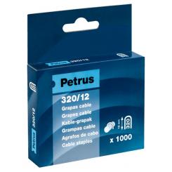 Grapas cable PETRUS 320/12 mm. (para clavadora 320) Caja 1000 unid. galvanizada