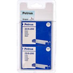 Grapas PETRUS mod. 23/6 - 200 (x1000) (blíster 4 Cajas) cobreada